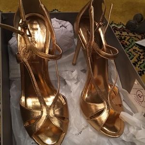 Bcbg Maxazria Leather Golden ShoesRetail $175